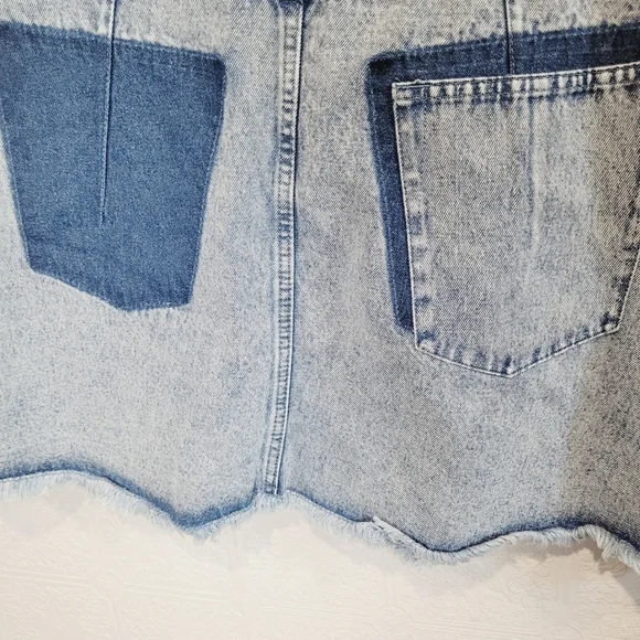 Adidas X KSENIASCHNAIDER Denim Fray Mini Skirt - Picture 6 of 8